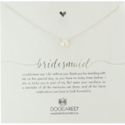 Dogeared " Bridal " 伴娘服白色 button 淡水养殖珍珠项链，40.6 cm *2件