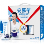 伊利 安慕希希腊风味常温酸奶蓝莓味205g*12盒/礼盒装