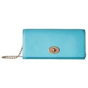 COACH蔻驰 Crossgrain Leather Slim Chain Envelope女士斜挎包