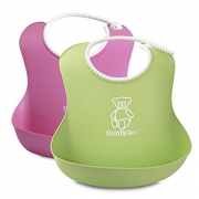 BABYBJORN 软胶防漏围兜 黄色/绿色 2个装