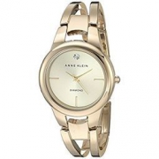 ANNE KLEIN goldtone 钻石表盘手镯手表