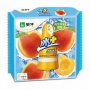 蒙牛 冰+ 绚彩冰桃杏酸奶口味（家庭装）75g*6支
