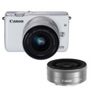 18点秒杀：Canon 佳能 EOS M10微型单电双头套机 白色