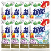 超能 植萃低泡洗衣液 鲜艳亮丽 1kg*8袋 整箱装
