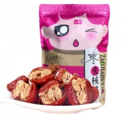 卜珂 红枣夹核桃仁 休闲食品 零食蜜饯 干果 218克/袋 *10件