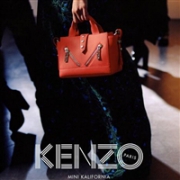 意大利产！KENZO 高田贤三 Kalifornia系列 女士亚光皮手提包 mini款