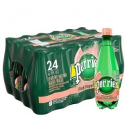 法国进口  巴黎水Perrier气泡矿泉水 西柚味 塑料瓶装1箱  500MLx24瓶 *3件