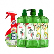 立白 茶籽洗洁精1kg*3瓶+威王 植物厨房清洁剂500g