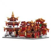 星堡积木 街景中华街系列 XB-01102 套装拼装玩具（望江楼+ 布坊+书院+茶楼）
