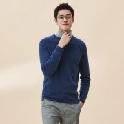 网易严选  男士100%纯山羊绒圆领针织衫