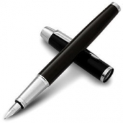 PARKER 派克 IM 纯黑丽雅白夹钢笔