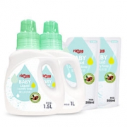 rikang 日康 婴儿亲肤洗衣液 1L+1.5L+500ml*2 *3件