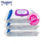 Mustela 妙思乐 无香型 婴儿舒爽湿巾 70片*3包 *6件