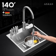 阿萨斯 4050G 304不锈钢 4mm手工水槽 10件套