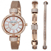 ANNE KLEIN 安妮 克莱恩 AK/2844RGST 施华洛世奇水晶 玫瑰金女士手镯手表套装