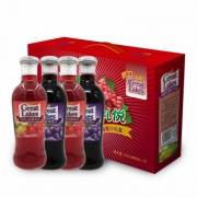 大湖 葡萄汁果篮礼盒600ml×4瓶+大湖100%果汁饮料 255ml×8瓶