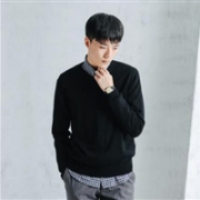 网易严选 男式美利奴澳毛经典V领/圆领羊毛衫 100%美利奴澳洲羊毛