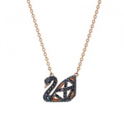 SWAROVSKI 施华洛世奇 5281275 Facet Swan 时尚镂空黑天鹅项链 *2件