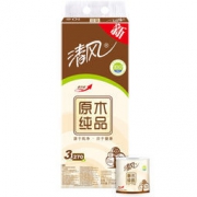 清风 原木纯品卷纸 3层270段卫生纸*10卷