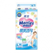 Merries 花王 妙而舒 瞬爽透气 婴儿纸尿裤 大号L56片（9-14kg）