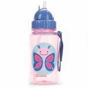 SKIP HOP 蝴蝶图案动物园儿童吸管杯350ml