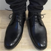 限UK7码，Rockport 乐步 Connected 男士真皮雕花德比鞋