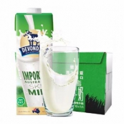 德运 脱脂纯牛奶1L