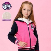 天猫商城：小马宝莉 春款加绒连帽棒球服外套 2色