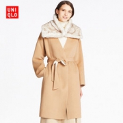 限尺码！UNIQLO 优衣库 400734 女士双面呢大衣
