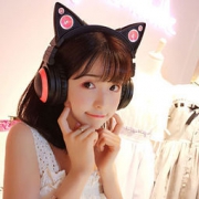 brookstone 1S 二次元猫耳朵头戴式耳机