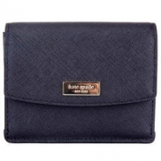 Kate Spade 凯特·丝蓓 女款黑色皮质短款钱包 WLRU2728 001