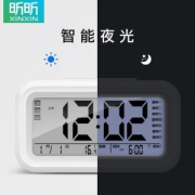 昕昕 夜光静音时尚电子钟 带温度显示功能