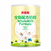 囤年货：贝因美 全脂配方成人奶粉900g罐装