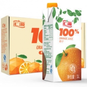 汇源 果汁 青春版 100%橙汁 1L *5盒