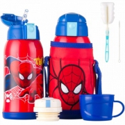 PLUS会员：Disney迪士尼 儿童保温杯带吸管600ml*3件