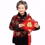 婉荷 中老年妈妈装唐装棉服外套