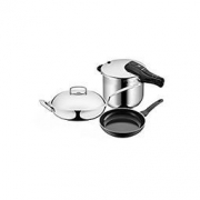 WMF 厨房套装 压力锅快易锅6.5L+中华炒锅32cm+煎锅平底锅24cm+炒锅铲