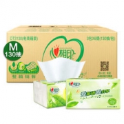 心相印  茶语系列 抽纸 3层 130抽面巾纸*18包（中规格）