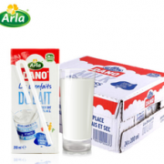 丹麦皇室御用！arla 阿拉 全脂纯牛奶 200ml*24盒  43.44元（99-30）