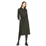 24日0点：UNIQLO优衣库 女装法兰绒衬衫式连衣裙