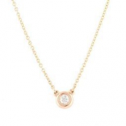 TIFFANY & Co 蒂凡尼 18K玫瑰金 钻石项链（0.03ct）
