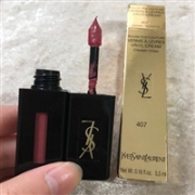 补货！YSL圣罗兰 黑管唇釉407