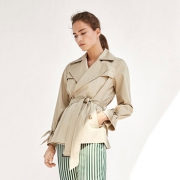 Massimo Dutti 女装蝴蝶结设计风衣