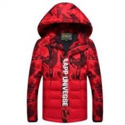 Afs Jeep 战地吉普 连帽短款加厚迷彩羽绒服