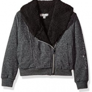 凑单品！ Calvin Klein /卡尔文·克莱 Sparkle Moto 女童款保暖外套