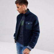 亚马逊海外购：Original Penguin 企鹅牌 男士羊羔毛飞行员夹克 Prime会员免费直邮