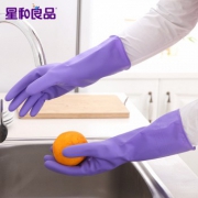 星和良品 洗碗手套4双（2双单层不加绒+2双单层加绒）