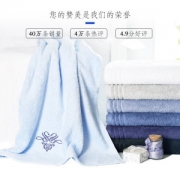 五星标准 雪仑尔 高克重纯棉毛巾 75*34cm*3条装