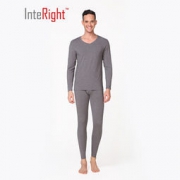 INTERIGHT 男士秋衣秋裤基础套装 深麻灰 M
