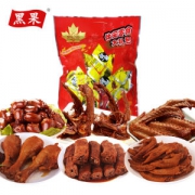 黑果 卤味大礼包 香辣鸭脖子鸭锁骨鸭腿翅尖 400g